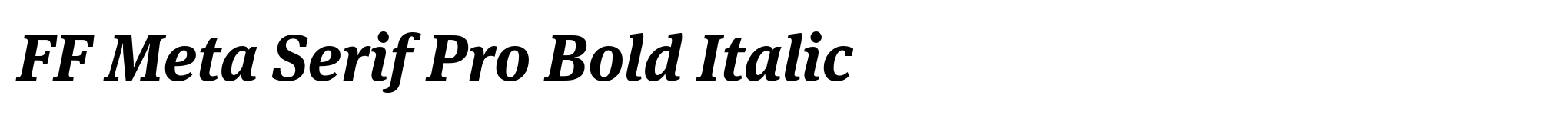 FF Meta Serif Pro Bold Italic image